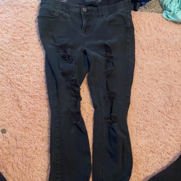 Black Ripped Jeans - Picture 2 of 2